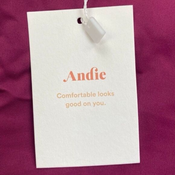 Andie Swim The Canary Tank Top in Plum Purple Bustier Adjustable Straps XS AT184 - Picture 9 of 12